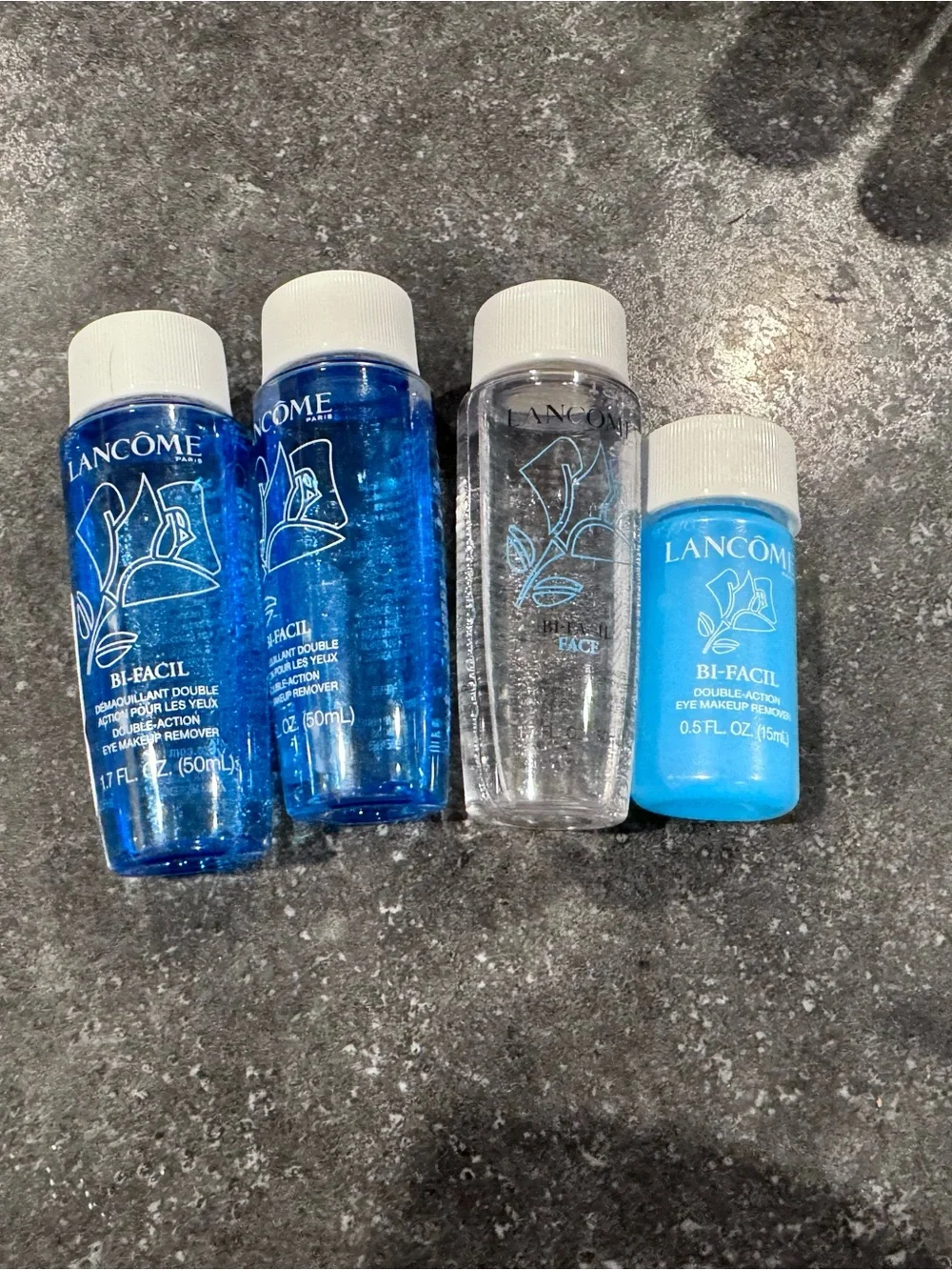 Lancôme Bi-Facil and more (Clinique, DHC, MAC, etc.)—travel cleanser bundle!